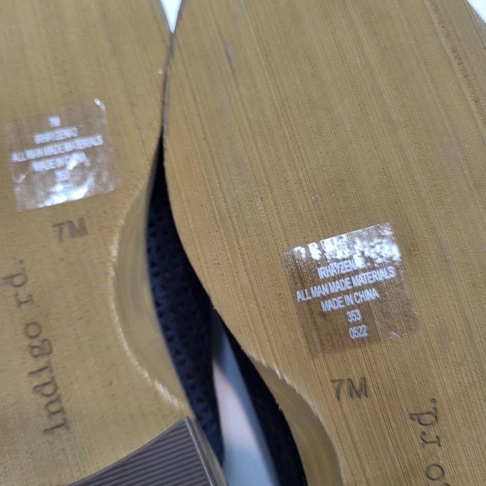 Indigo Rd Black Slip On Perforated Mules Flats New Without Box Size 7 - Picture 7 of 7